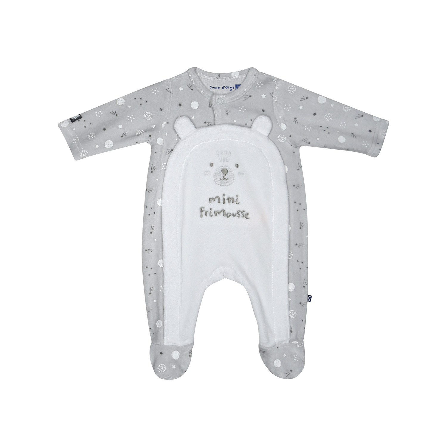 Dors bien nilson velours rase ouverture devant naissance, SUCRE D'ORGE
