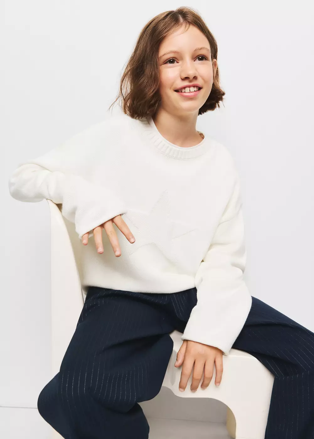 Pull-over maille étoile, MANGO KIDS