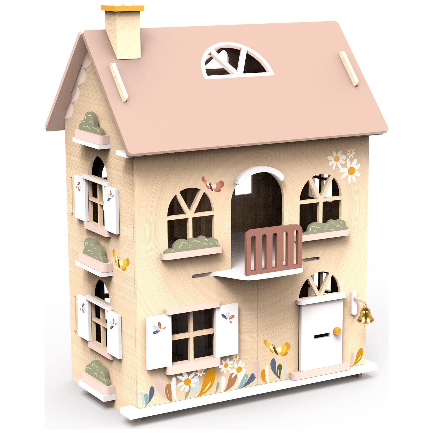 Maison fleurie pour famille lapin et accessoires, SPEEDY MONKEY