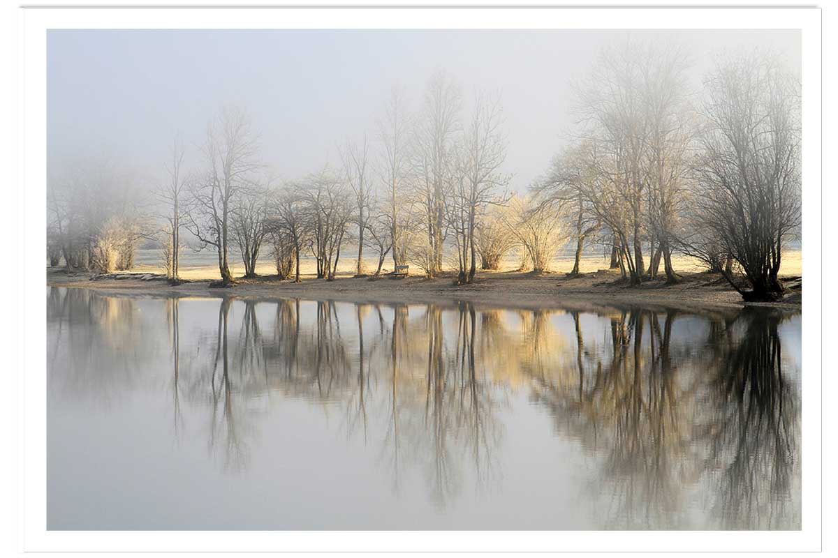 Affiche paysage Une journee de janvier, HEXOA