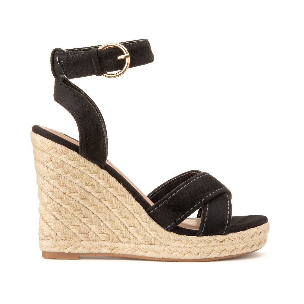 Sandalias con tacón de cuña amelia negro Only | La Redoute