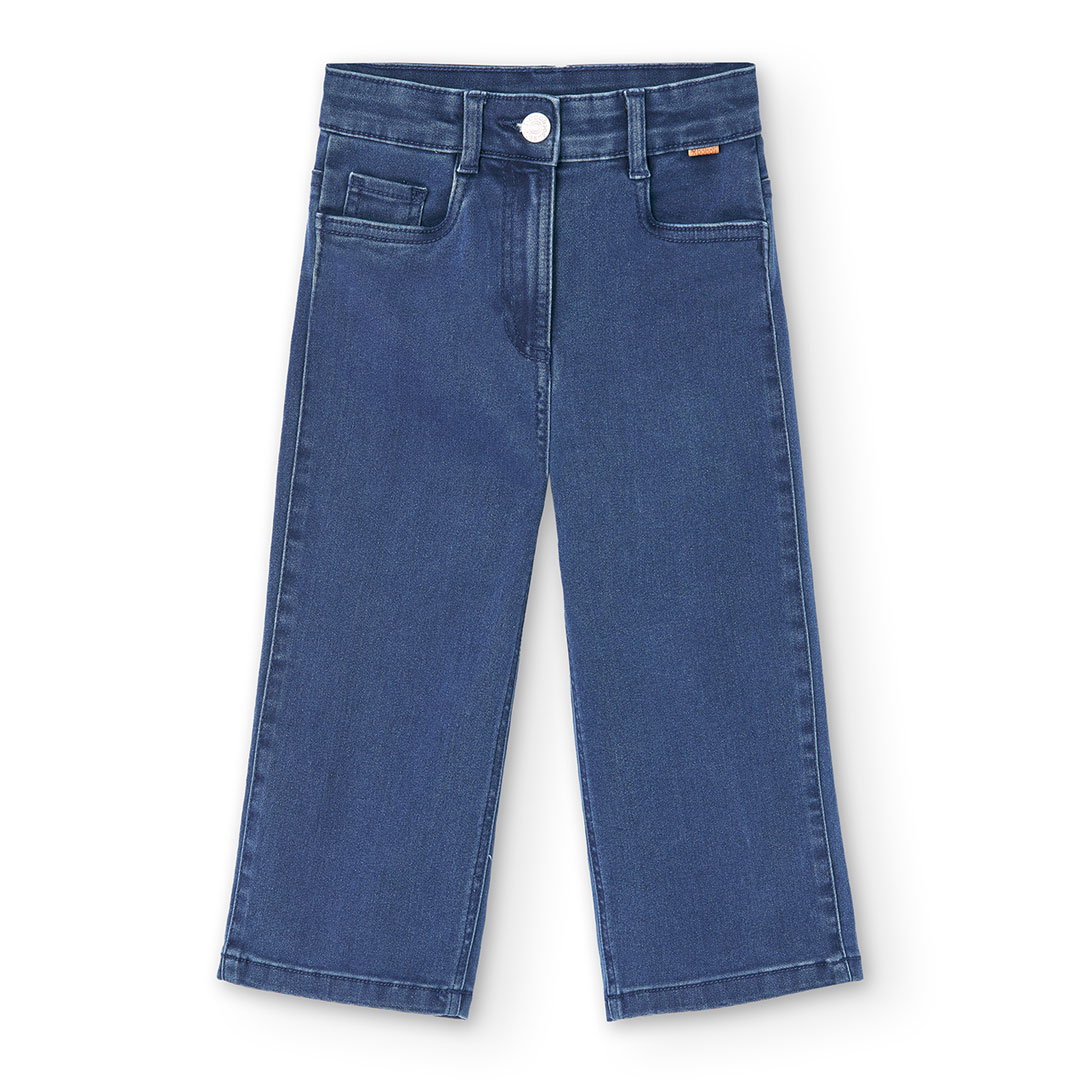 Pantalon fille denim élastique, BOBOLI