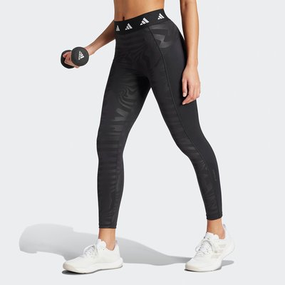 Techfit Recycled Cropped Sports Leggings in Animal Print adidas Performance