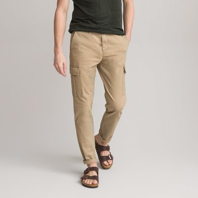 Organic Cotton Utility Trousers in Slim Fit, Length 32" LA REDOUTE COLLECTIONS