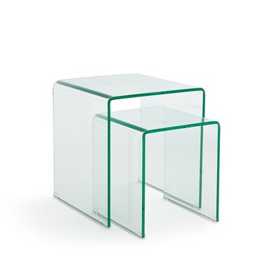 Set of 2 Joan Tempered Glass Nesting Side Tables LA REDOUTE INTERIEURS
