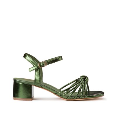 Metallic Thin Strap Sandals with Heel LA REDOUTE COLLECTIONS