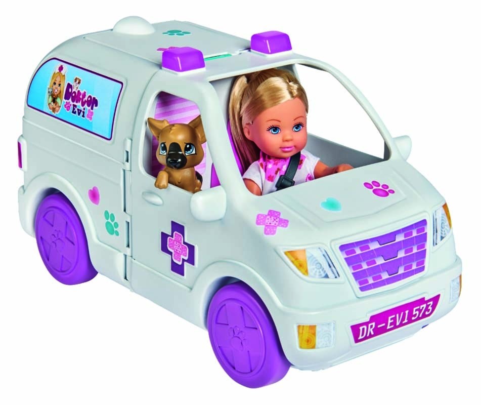 Evi Love Veterinaire Voiture 2en1 - Simba, SMOBY