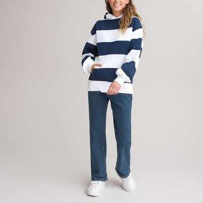 Striped Cotton Oversize Hoodie LA REDOUTE COLLECTIONS