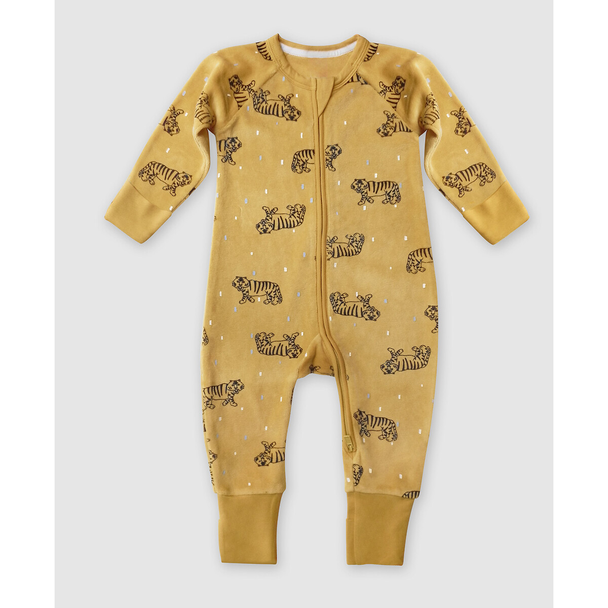 Dim Baby Boys Cotton Mix Velour Sleepsuit With Zip Fastening, 1 Month-2 Years