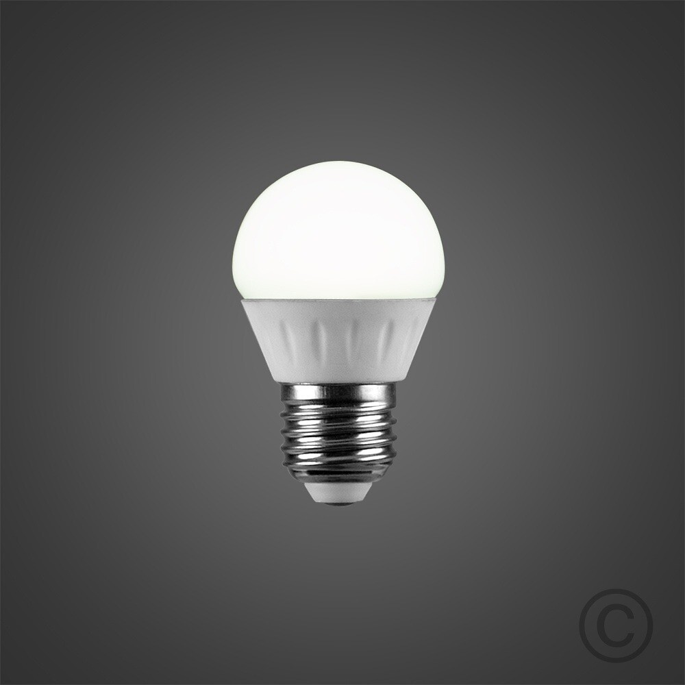 Set of 2 4W ES LED Globe Bulbs in Cool White, MINISUN