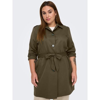 Short Trench Coat with Tie-Waist ONLY CARMAKOMA