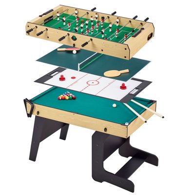 Table multi jeux pliable 4 en 1 adulte - Babyfoot - Billard - Ping Pong - Hockey KANGUI