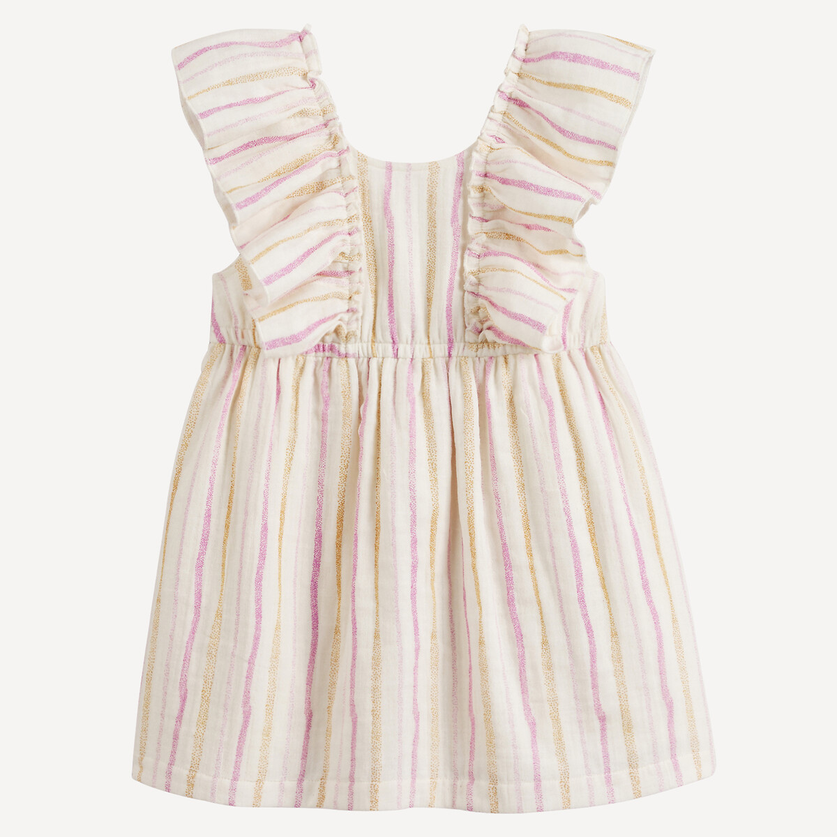 Robe rayée à volants