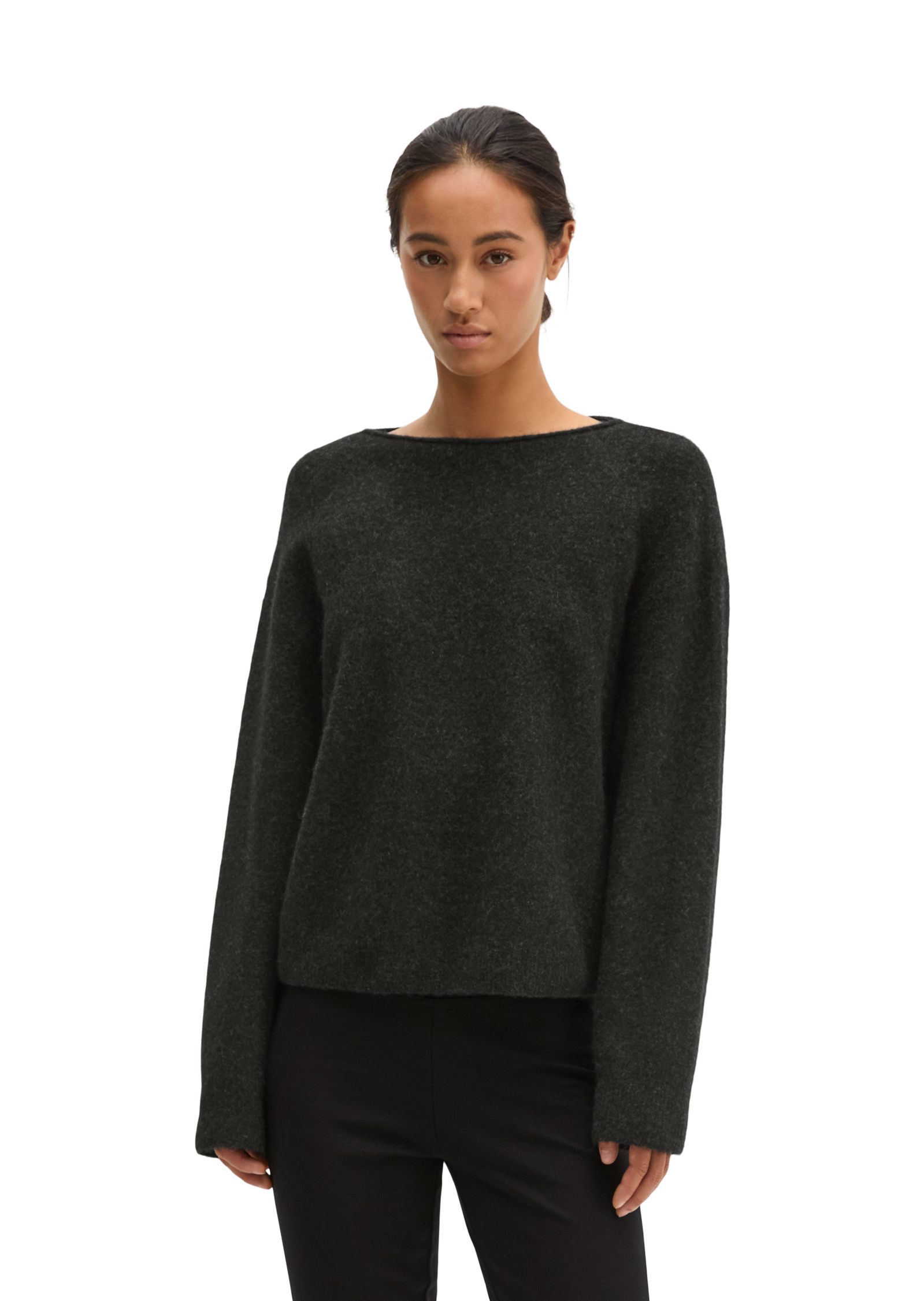 Pull en maille coupe classique en un mélange doux de poils de yack et de laine d'alpaga, MARC O'POLO