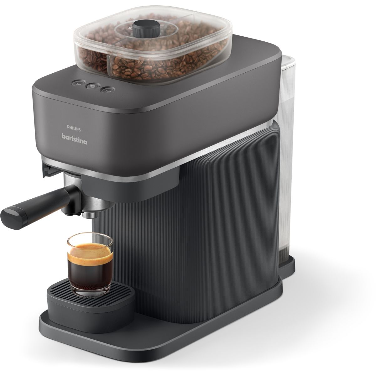 Machine à expresso Baristina BAR320/60 cafetière à grain bac double compartiment Noire, PHILIPS