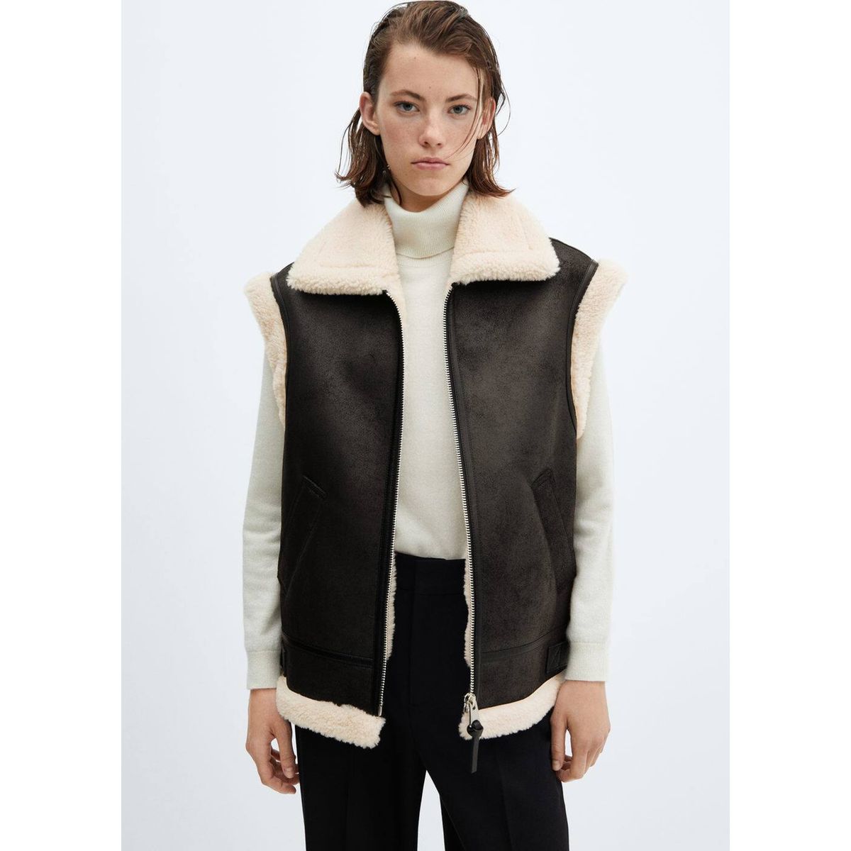 Gilet best sale cuir femme