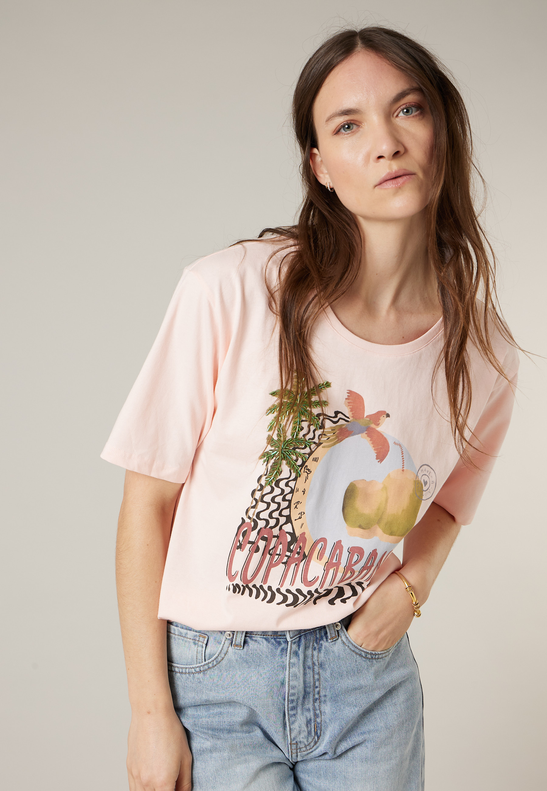 T-shirt femme en coton ALBANE, DEELUXE