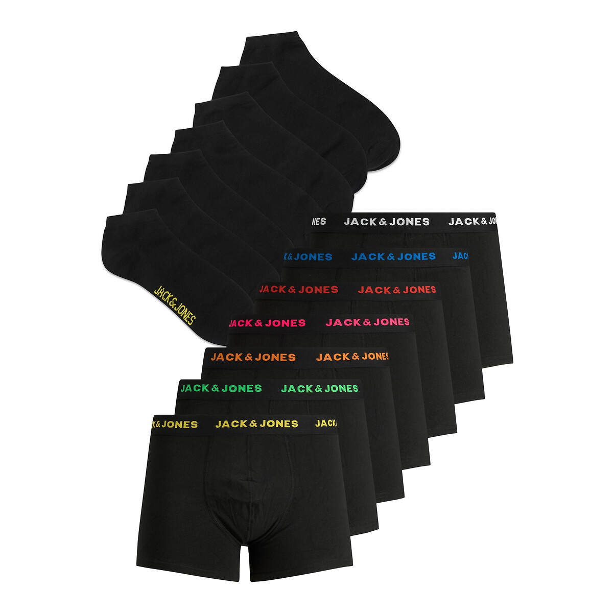 Jack & jones Set van 7 effen boxershorts + 7 paar sokken online kopen