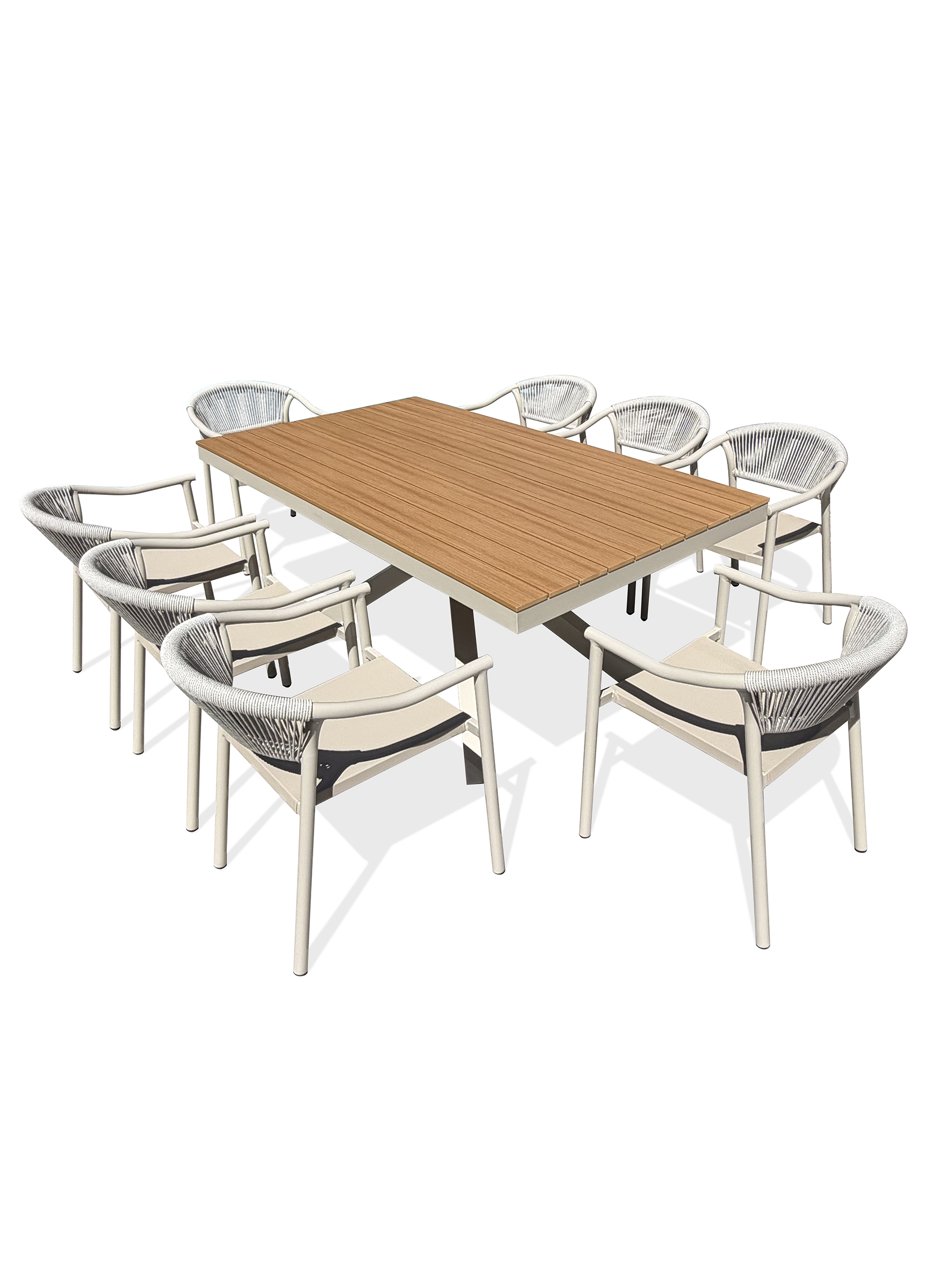 Ensemble repas de jardin en aluminium LAMU, DCB GARDEN