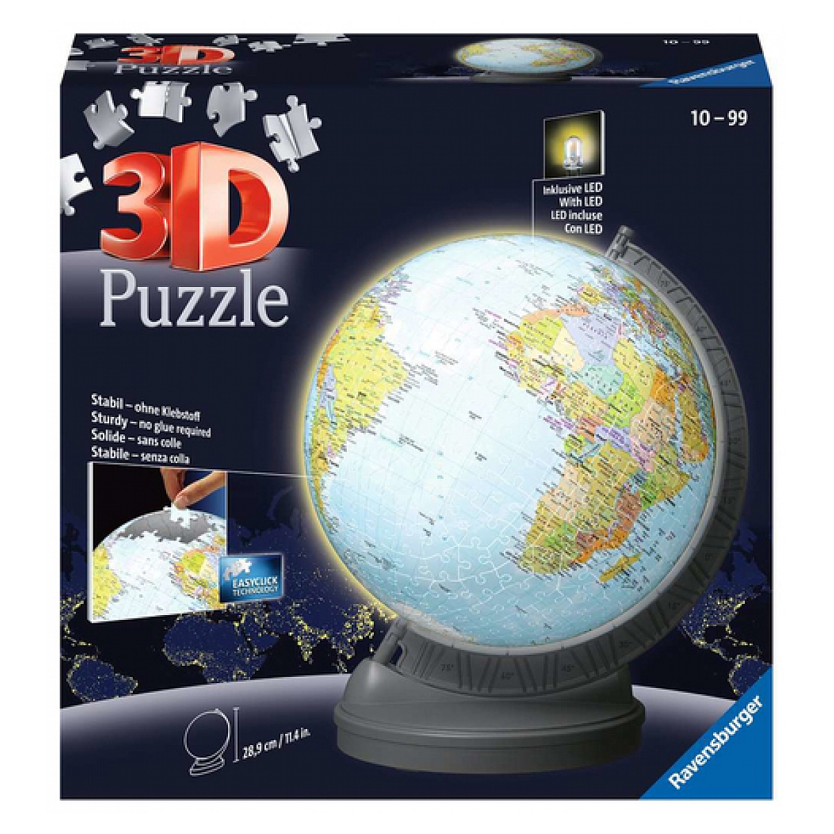 540p Pz 3D Globe illumine? La terre, RAVENSBURGER