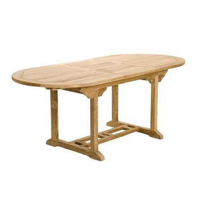 Table de jardin extensible ovale en bois de teck massif 150/200x90cm SUMMER 10 personnes PIER IMPORT