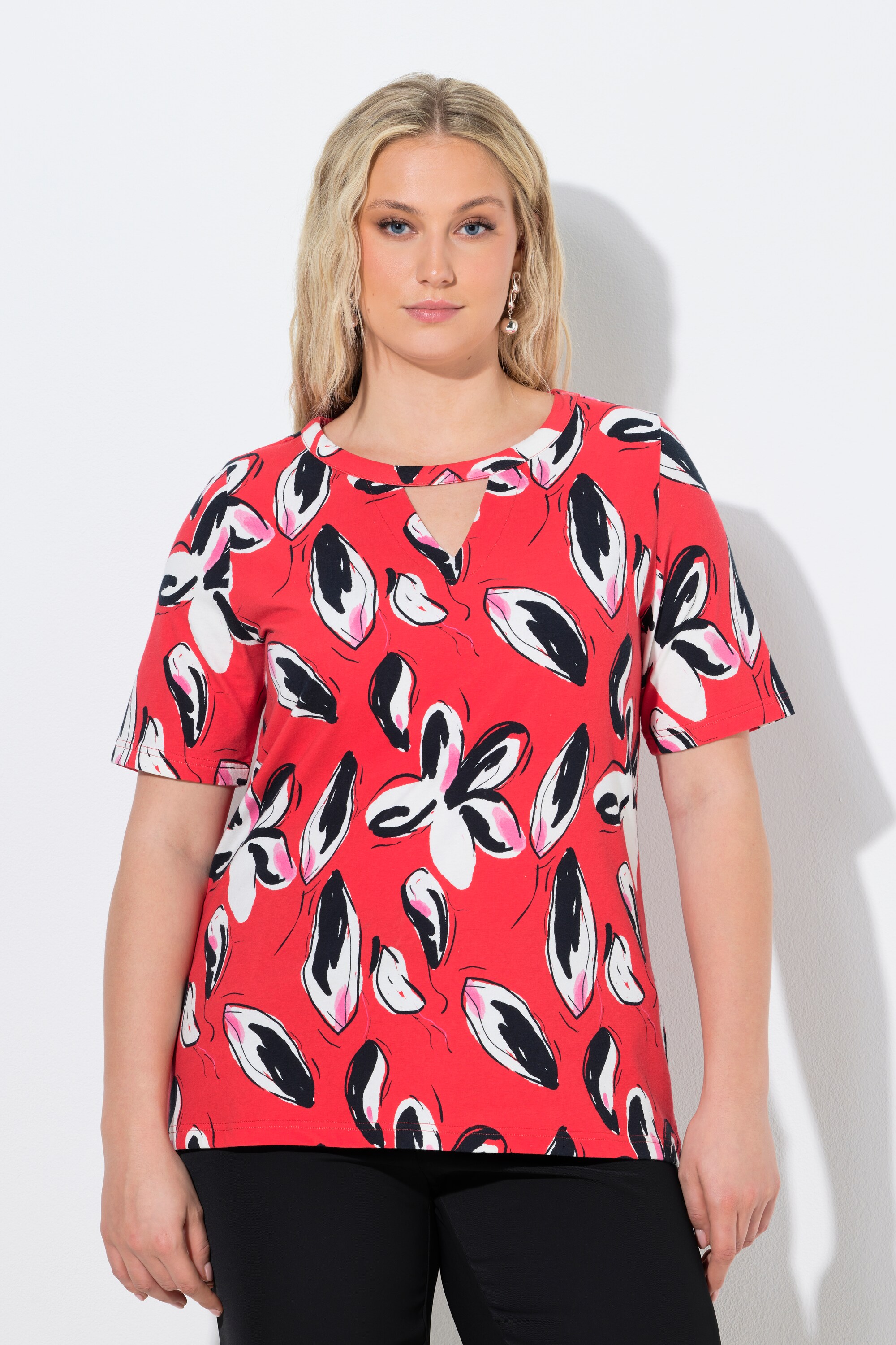 T-shirt à fleurs, coupe Classic Fit, ULLA POPKEN