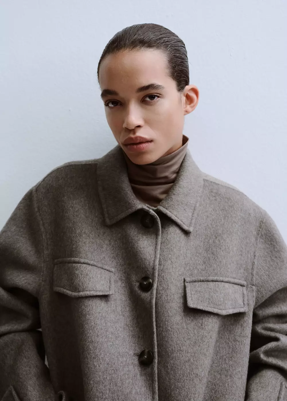 Veste laine à poches, MANGO
