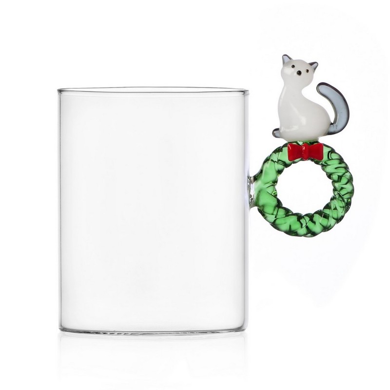 Mug verre noël chat TABBY CAT CHRISTMAS, ICHENDORF