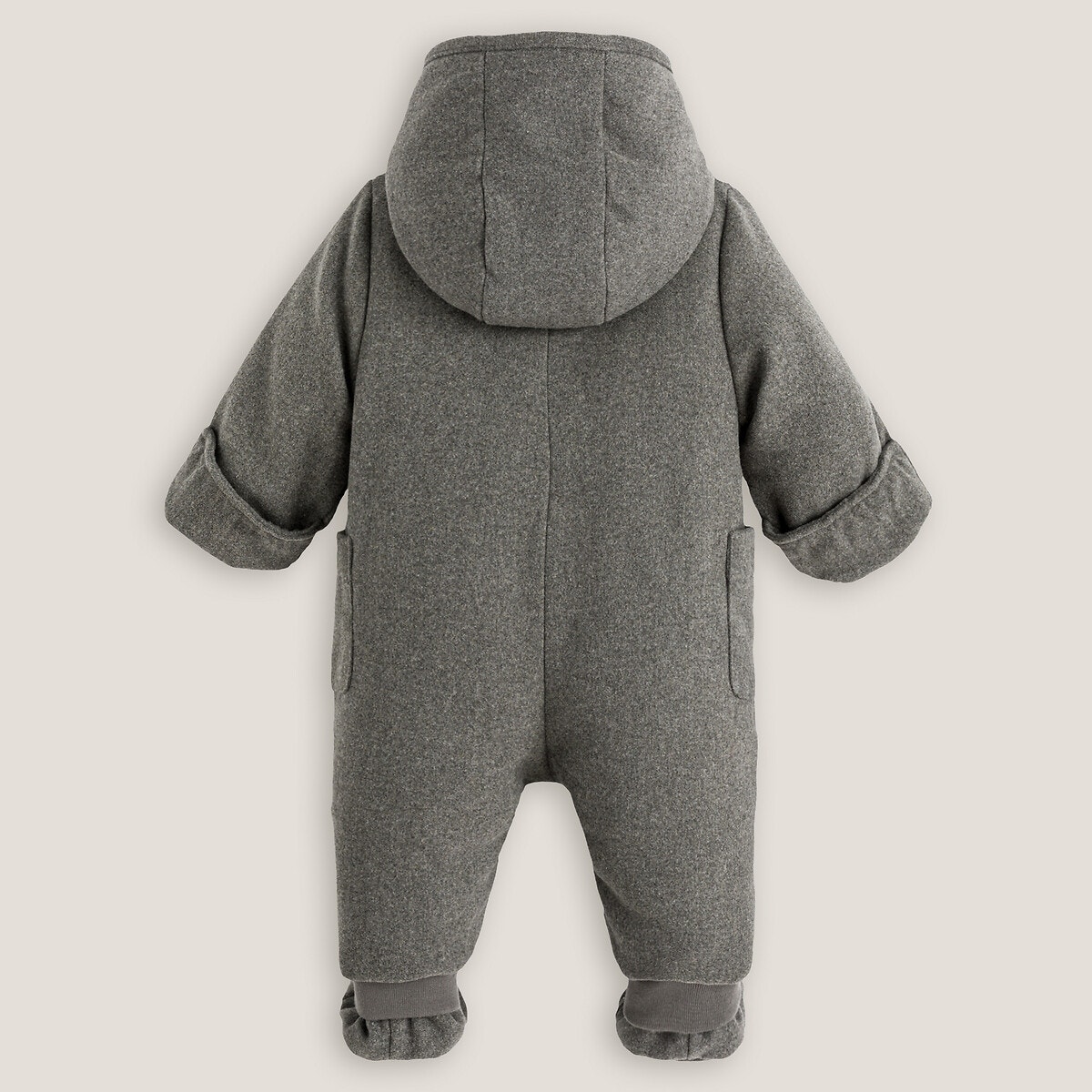 Combipilote capuche doubl e sherpa gris anthracite La Redoute