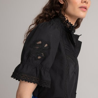 Рубашка с воротником-стойкой и короткими рукавами LA REDOUTE COLLECTIONS