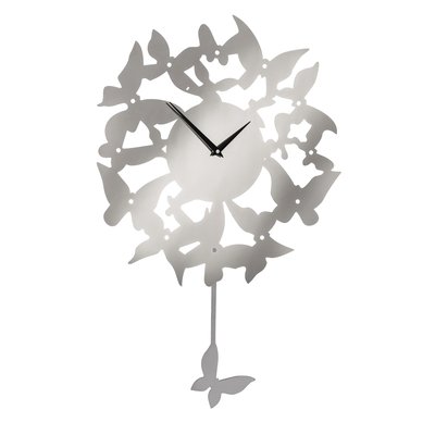45cm Stainless Steel Pendulum Butterfly Wall Clock SO'HOME
