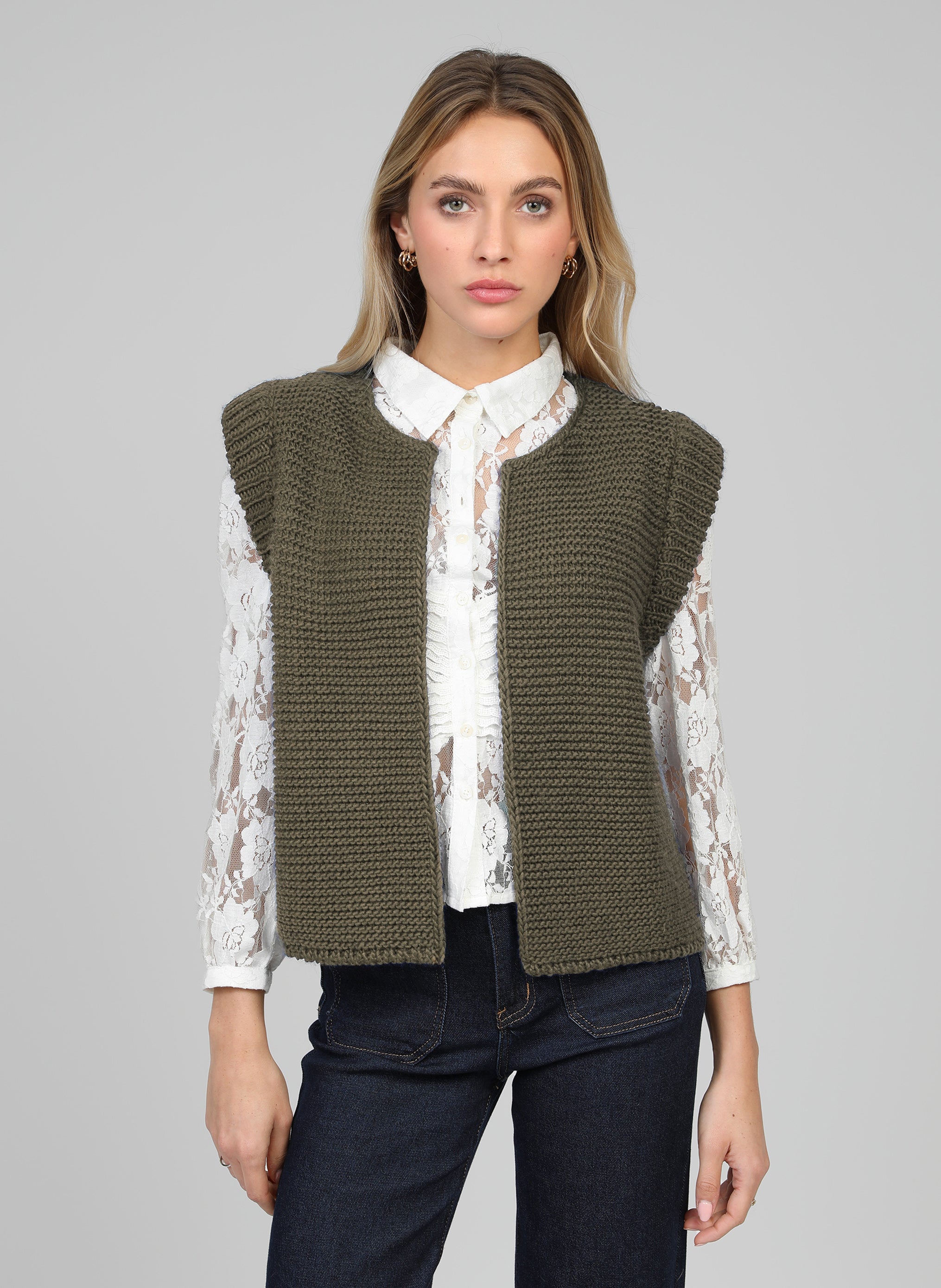 Cardigan Sans Manche Legringou A, AN'GE