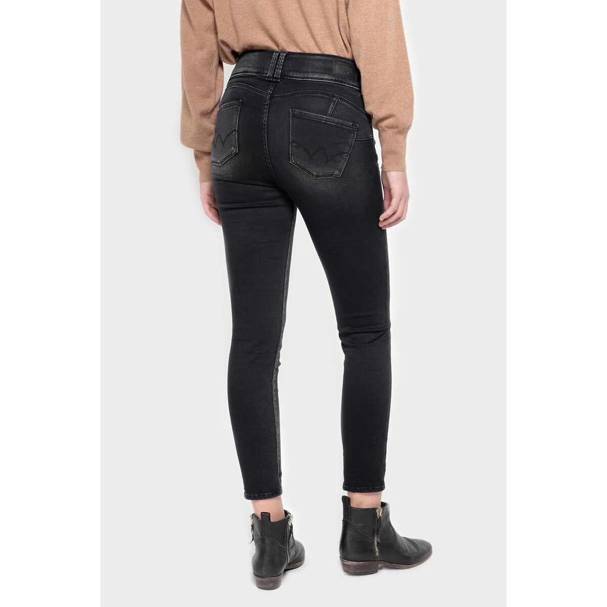 Slim jeans met hoge taille in de sale-le temps des cerises 1