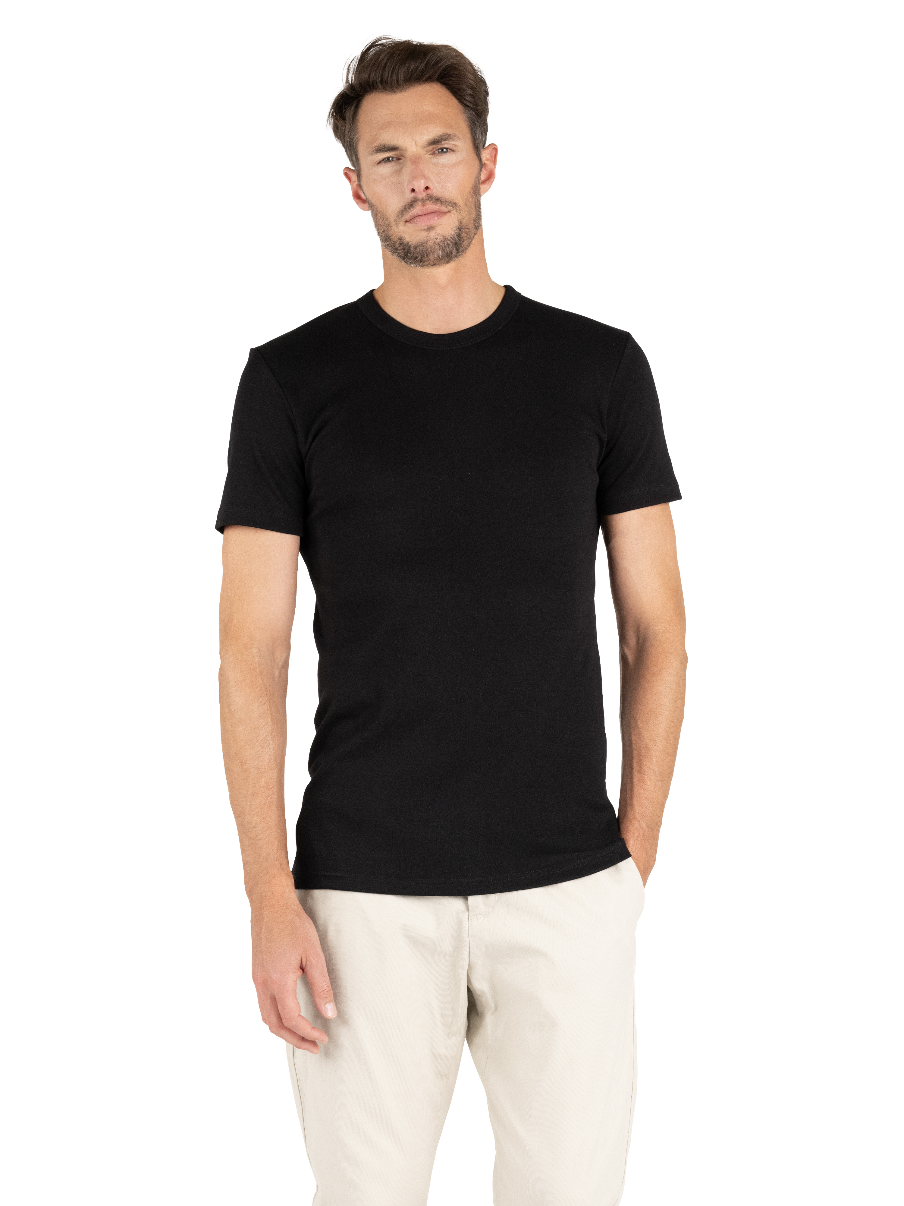 Tee-shirt col rond manches courtes Ligne Chaude Interlock, EMINENCE