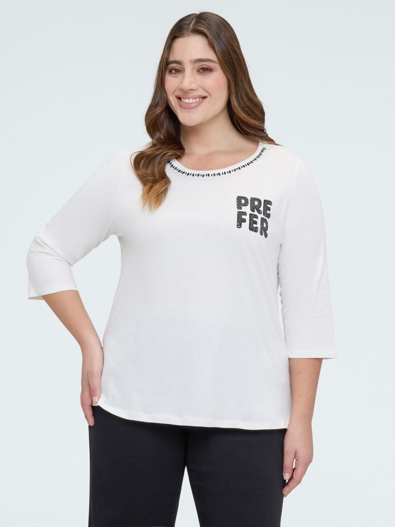 T-shirt avec inscription, FIORELLA RUBINO