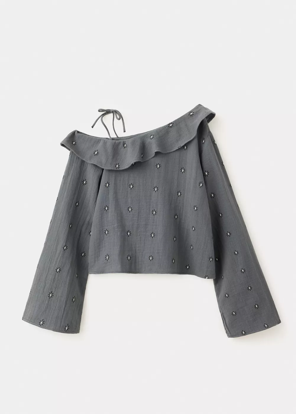 Blouse imprimée à col asymétrique, MANGO KIDS