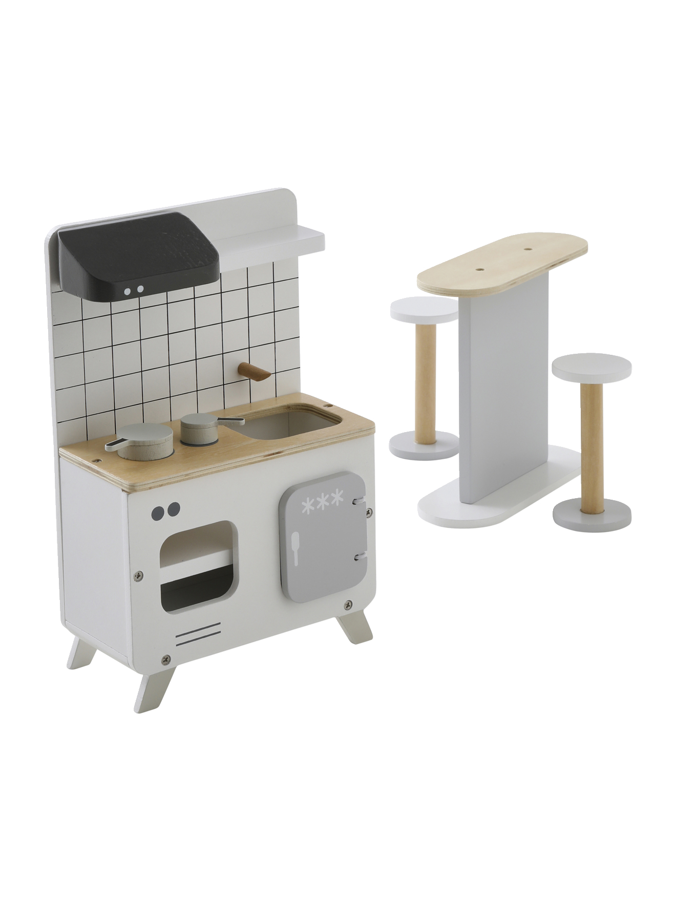 Mobilier de cuisine pour poupée mannequin en bois, VERTBAUDET