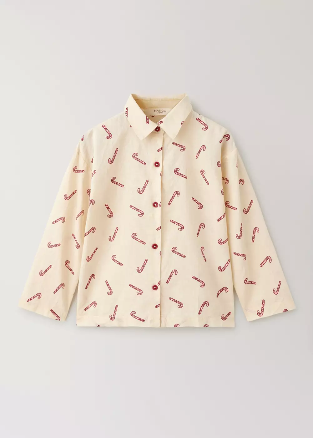 Chemise de pyjama en coton imprimé, MANGO HOME