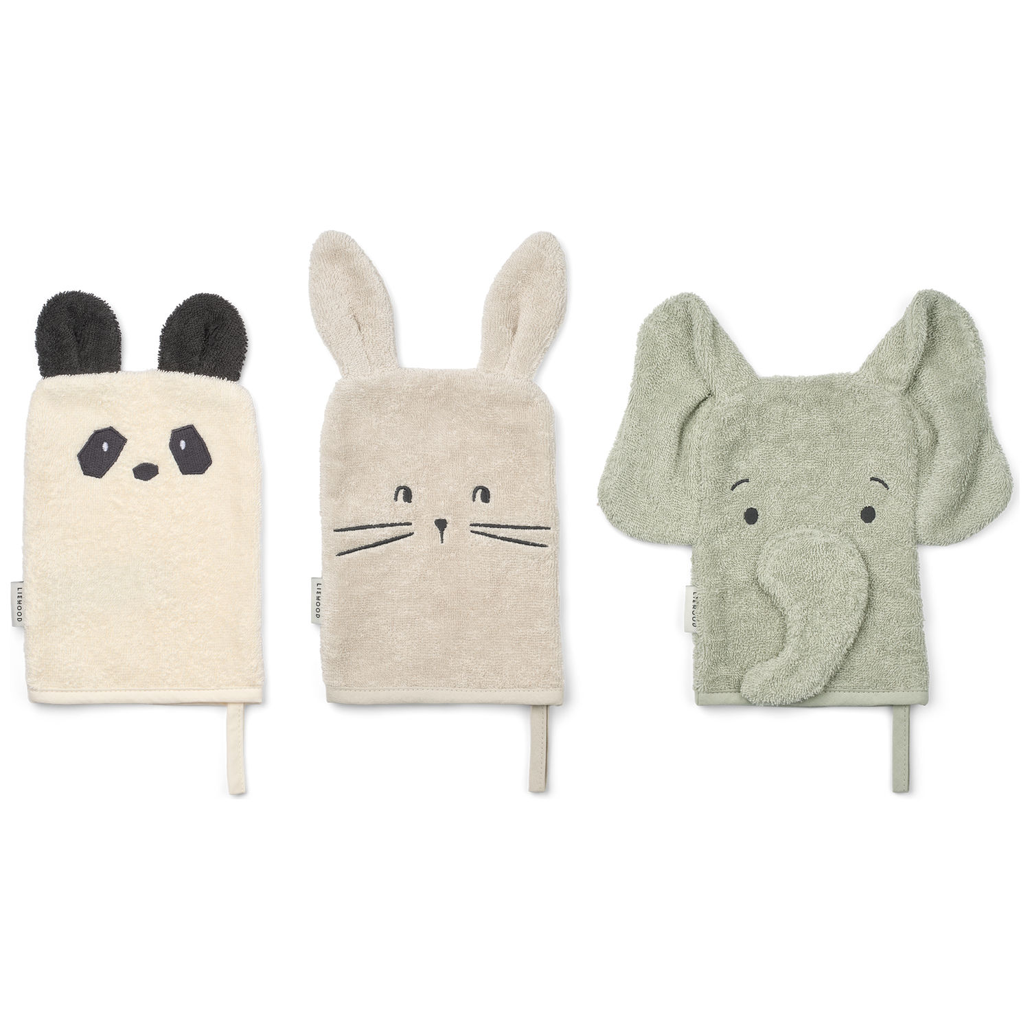 Lot de 3 gants de toilette Sylvester, LIEWOOD