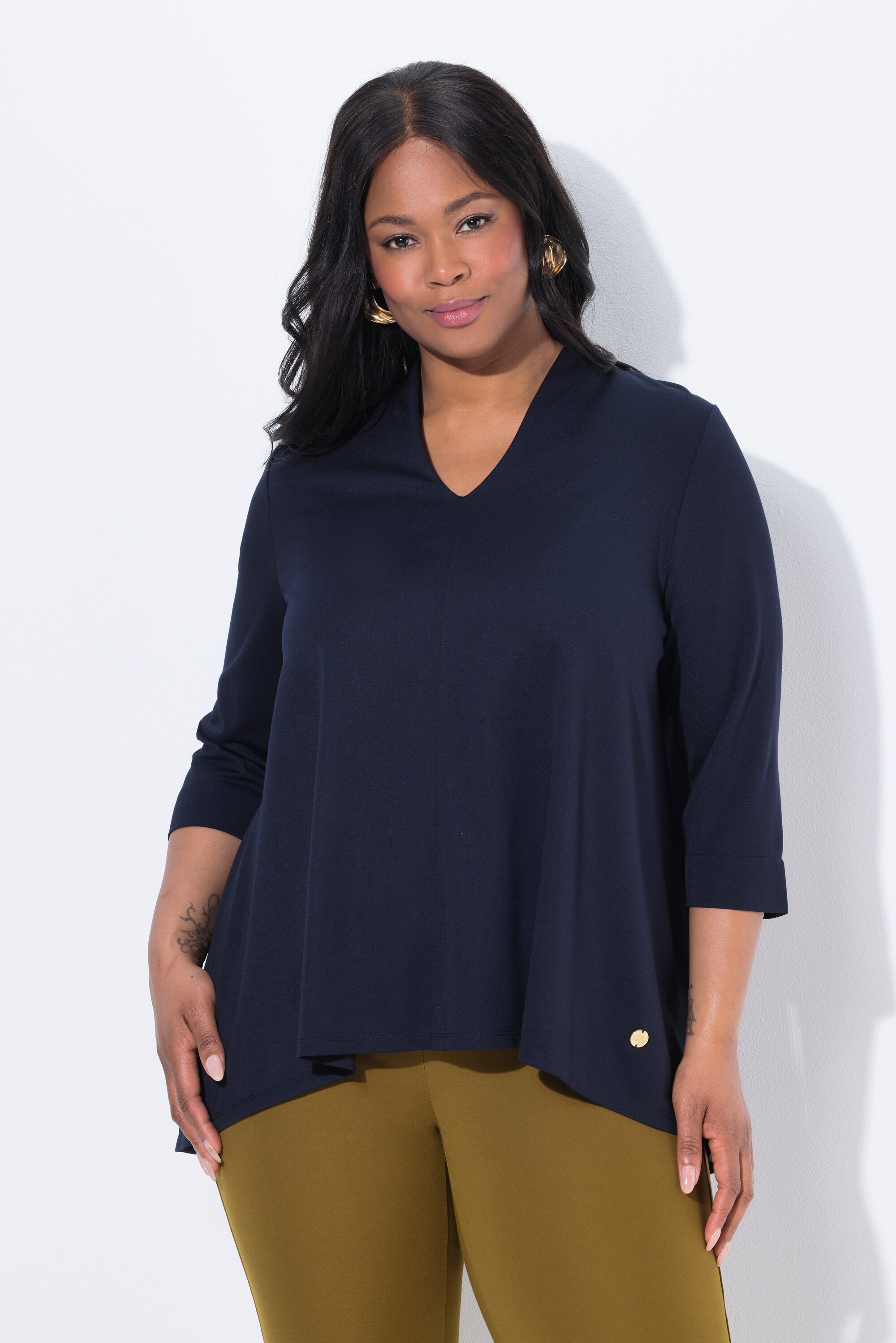 T-shirt col calice et manches 3/4, ULLA POPKEN