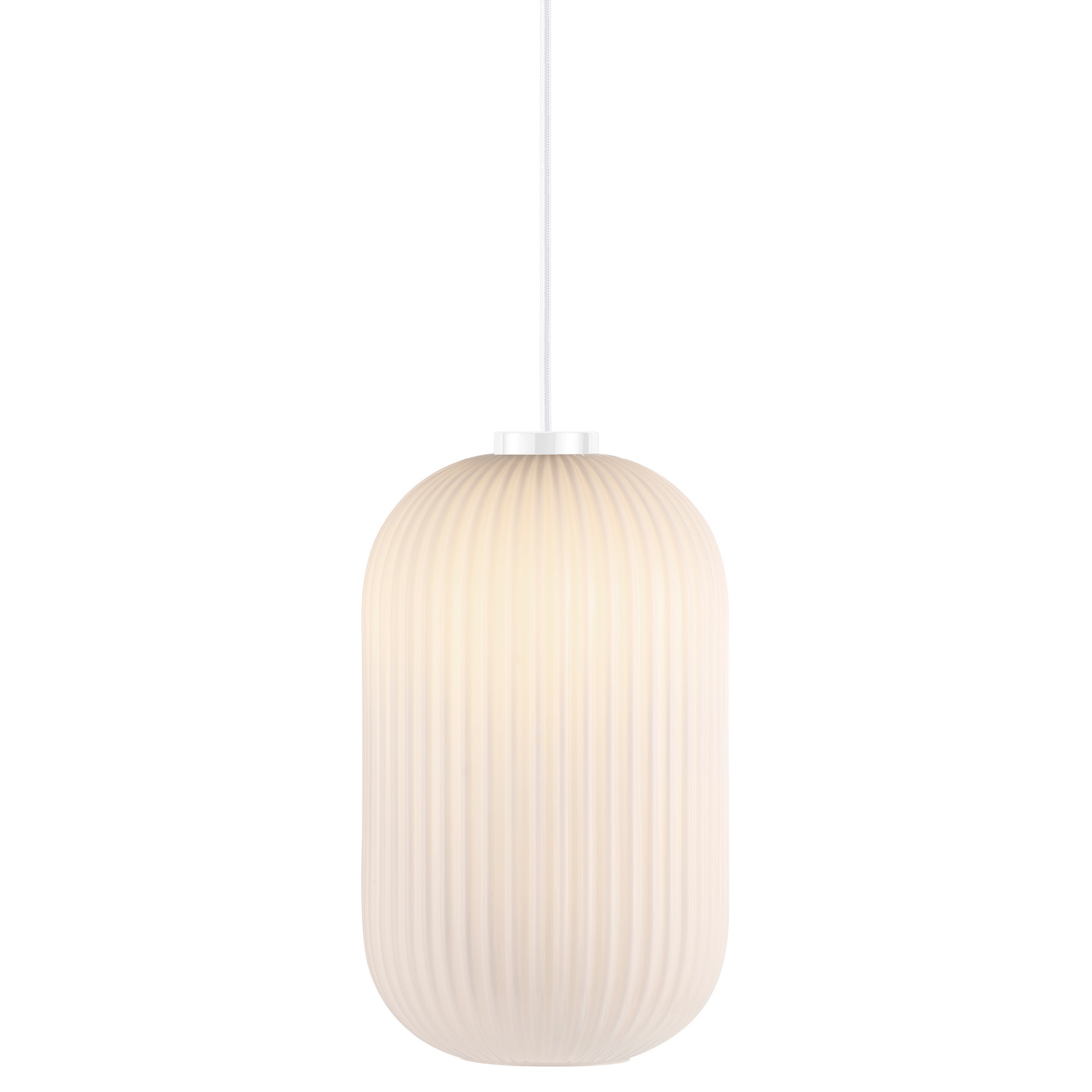 Suspension émet une lumière douce en verre strié, MILFORD 20, NORDLUX