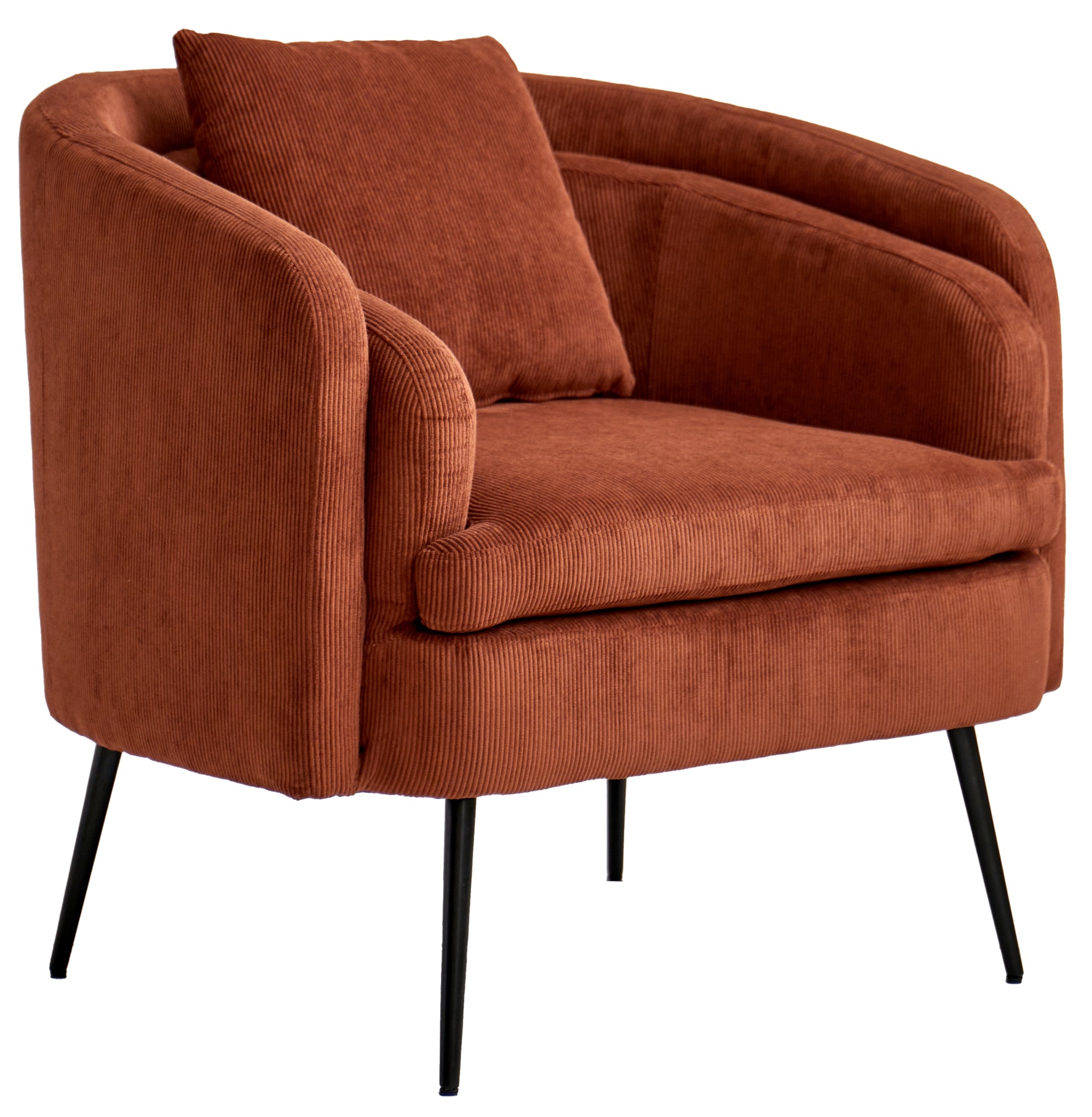 Fauteuil de salon en velours côtelé, DUKE, NORDLYS