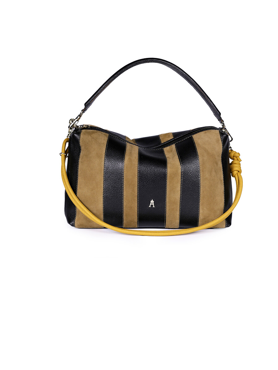 Sac en cuir à effet rayures, HALO, CRAIE STUDIO