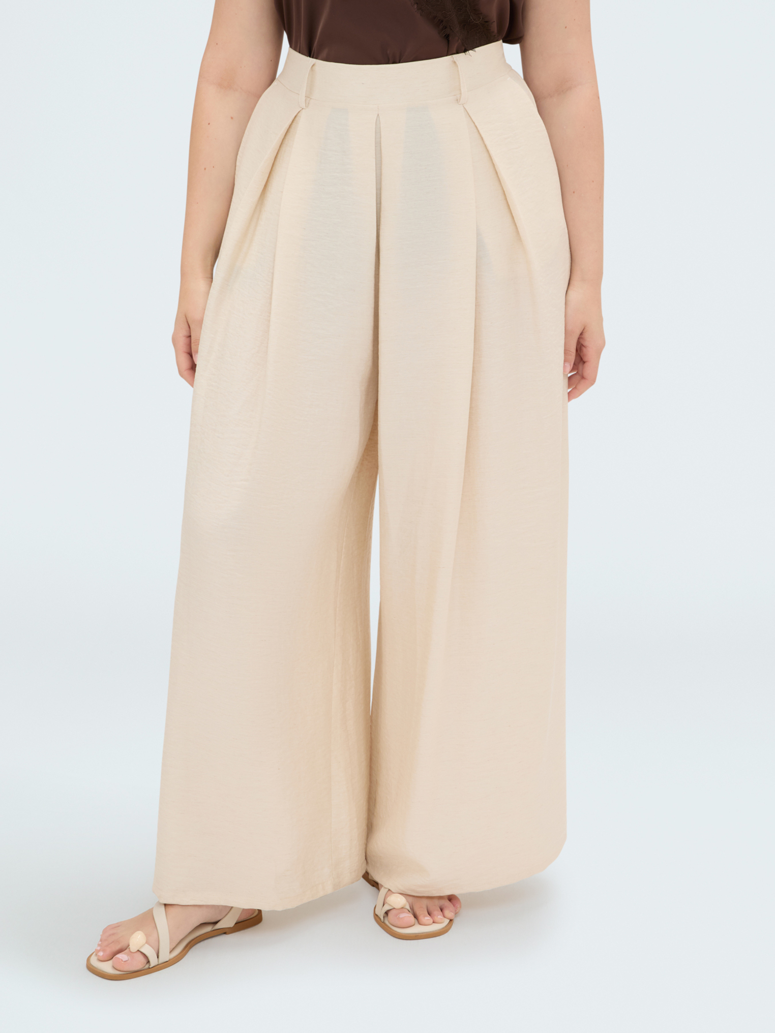 Pantalon palazzo à pinces, FIORELLA RUBINO