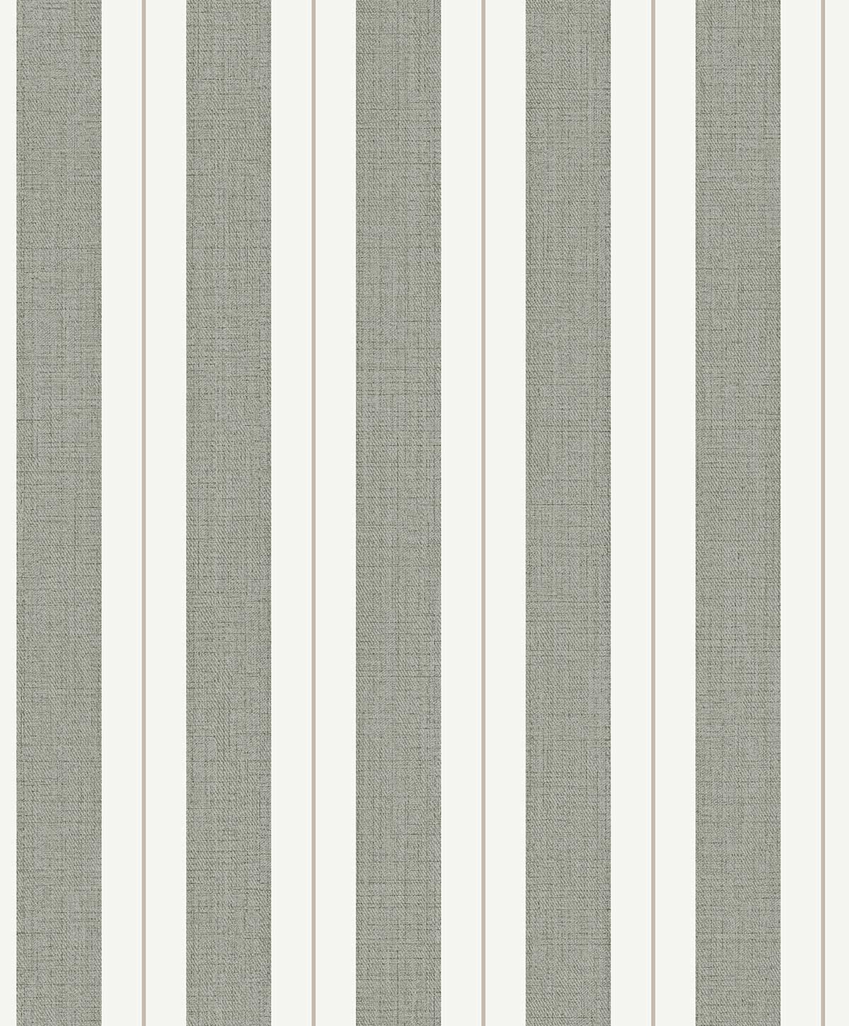 Papier peint rayures tissé gris foncé filet or, HEXOA