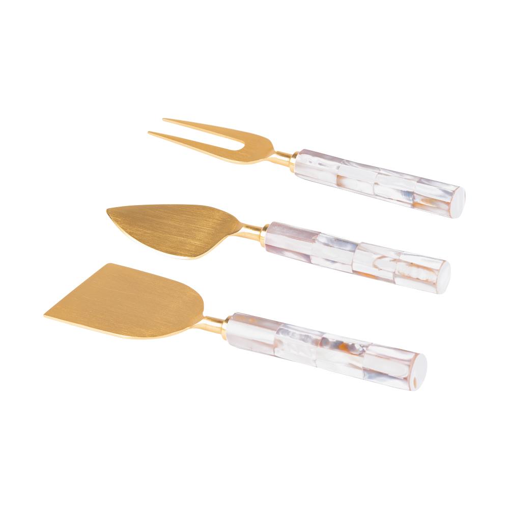 Service à fromage avec 3 couteaux Posidonie - POSIDONIE, TABLE PASSION