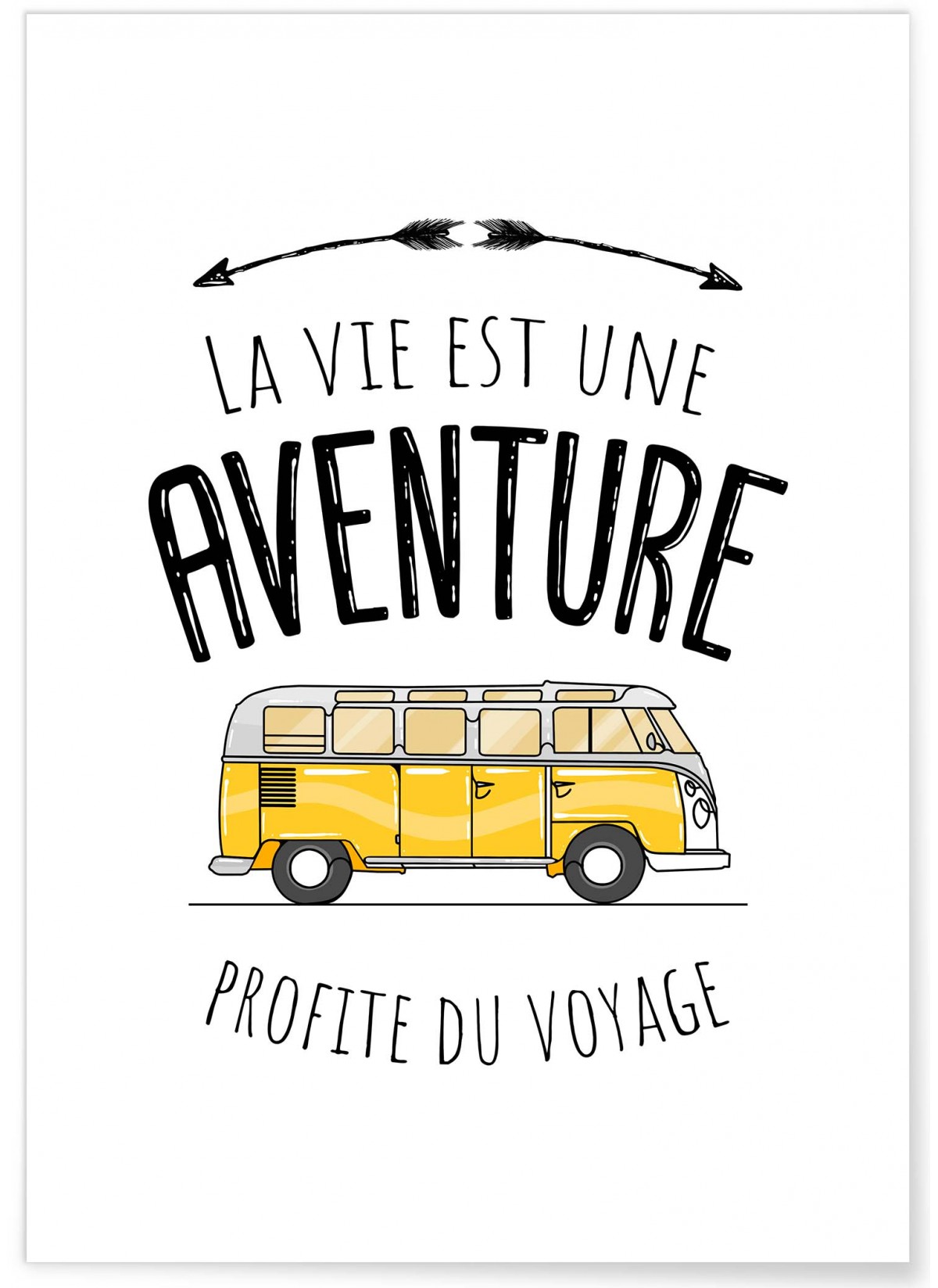 Poster 'La vie est une aventure, profite du voyage', L'AFFICHERIE