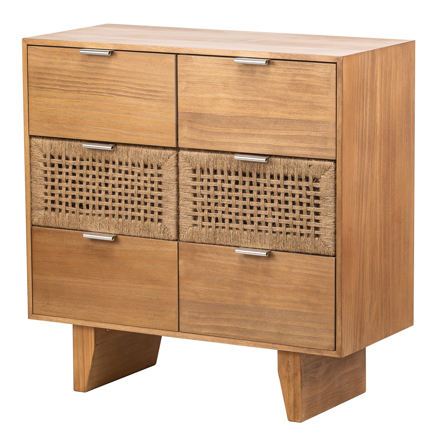 Commode 6 tiroirs, bois et corde, MALAGA, NORDLYS