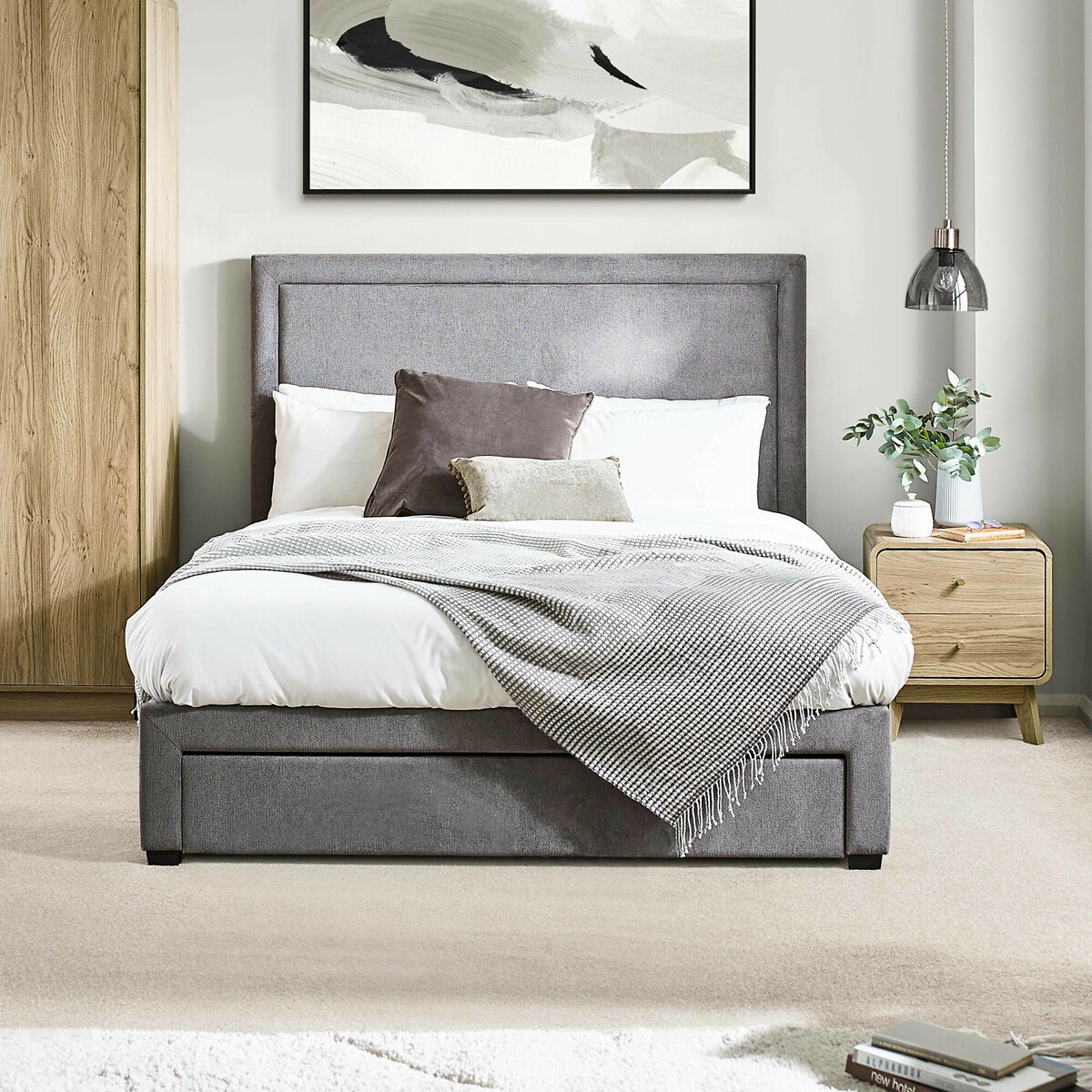 Fairmont 4 Drawer Velvet Storage Bed, SO'HOME