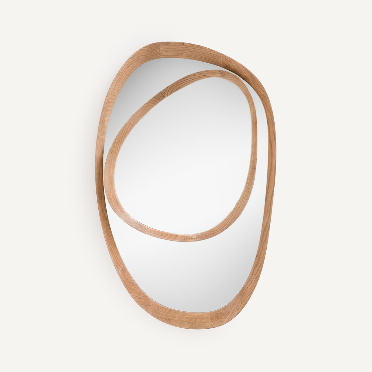 Miroir asymétrique, cadre en chêne H100 cm, Belize